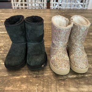 Two pairs of toddler size 9 boots